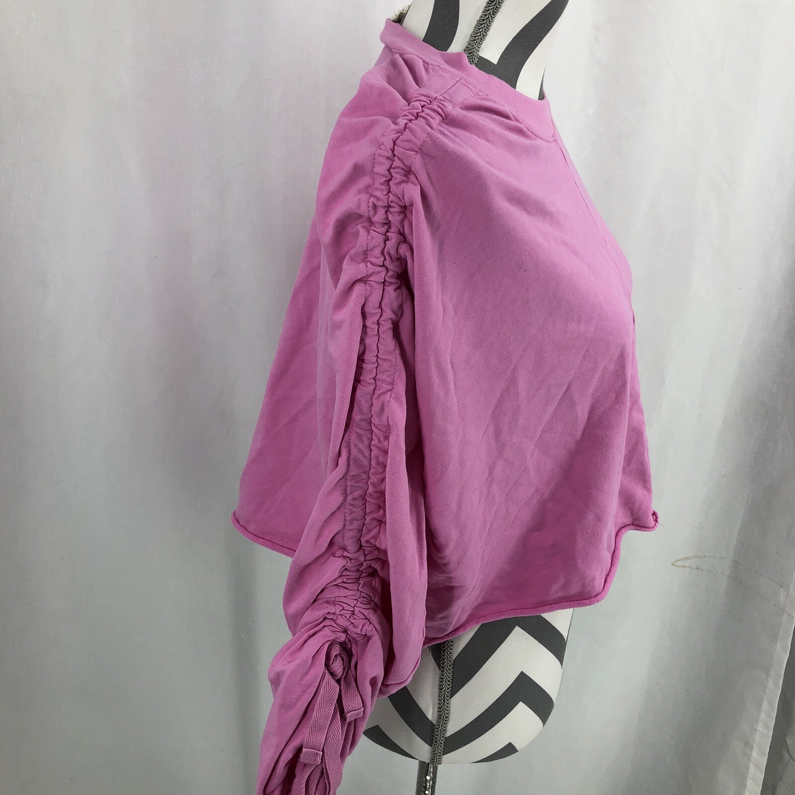 Open Edit Cropped Drawstring Ruched Long Sleeve S… - image 2