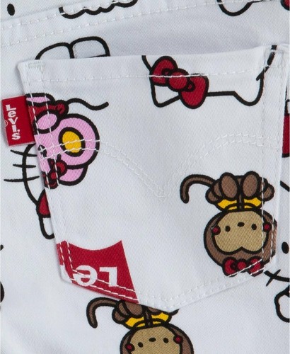 NWT LEVI'S Little Girls Hello Kitty White Pull-On Jeggings(Size 4, 6X) NEW - Picture 3 of 3
