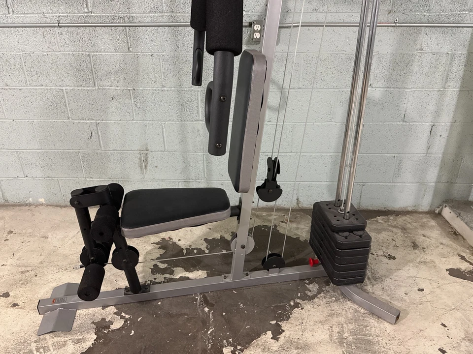 Asiento ajustable Weider 1200 mango fijo entrenamiento de fuerza platino gimnasio en casa Foto 2 de 4