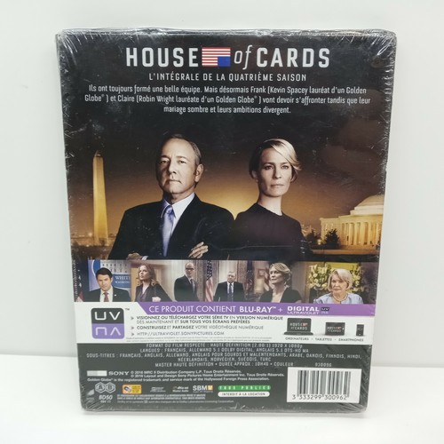 FRENCH EDITION BLU-RAY MOVIE A & B REGION HOUSE OF CARDS VOLUME 4 CHAPTERS 40-52 - Picture 2 of 4