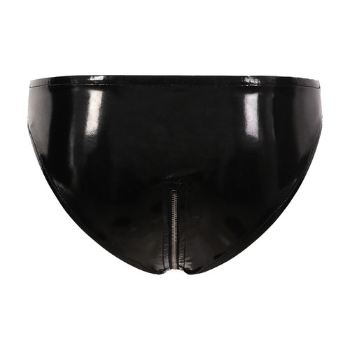 Women's High Waist Patent Leather Thong Wet Look Bikini Briefs Panties Clubwear - Picture 99 of 121