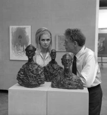 Swiss Sculptor Alberto Giacometti Staring At A Beautiful Blo - 1962 Venice photo