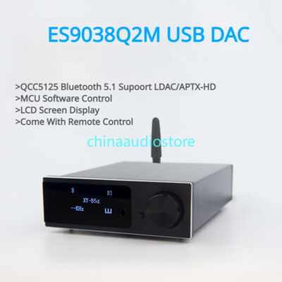 ES9038 USB DAC HiFi Earphone Out QCC5125 Bluetooth 5.1 LDAC APTX Lossless Player