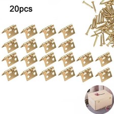 20pcs Brass Hinge For Small Craft Door Box Accessories Gold 8 10mm