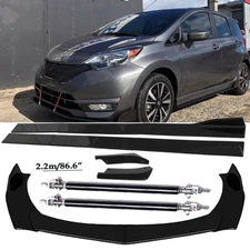 Front Bumper Lip Spoiler Splitter Car Body Rear For Nissan Versa Note Glossy