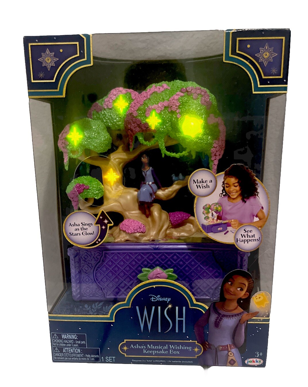 Disney WISH Asha’s Musical Light- Up Wishing Keepsake Box Jewelry Box New In Box