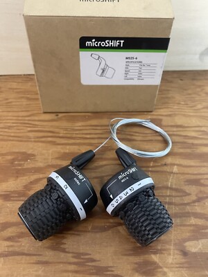 Microshift MS25 3x6 (18-Speed) MTB Bike Twist Shifter Set w/ Cables fit Shimano