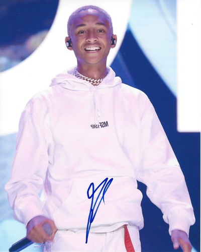 RAPPER JADEN SMITH SIGNED AUTHENTIC 'SYRE' LIVE 8X10 PHOTO w/COA HIP HOP 