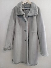Ladies Jones New York Faux Sheepskin Coat Size Xl Soft Green