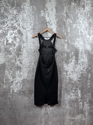 New Haute Monde Dress One Size Black Suede Backless Belt Strap Bodycon Midi 
