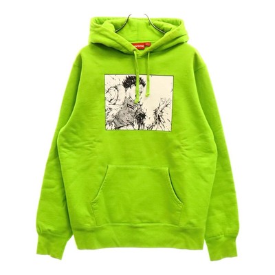 SUPREME 17AW x AKIRA Arm Hooded Sweatshirt Patchwork Sweat Bull 