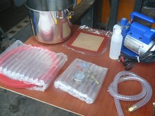 8 Litre Vacuum Chamber Degassing Filter Silicone & 3 CFM Pump Air complete Kit