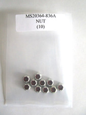 MS20364-836A Hex Nut 8-36 Self-Locking w/Insert Steel Alt AN364-836A - Lot of 10