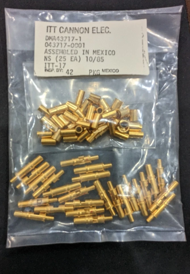 ITT Cannon DMA43717-1 043717-0001 ~ 1 DSUB PIN КОАКСИАЛЬНЫЙ ОБЖИМ STR G (1 шт.) - Изображение 4 из 4