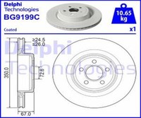 Delphi 2X Bremsscheibe Hinten Ø350 Mm BelüFtet FüR Chrysler 300 C Touring LX