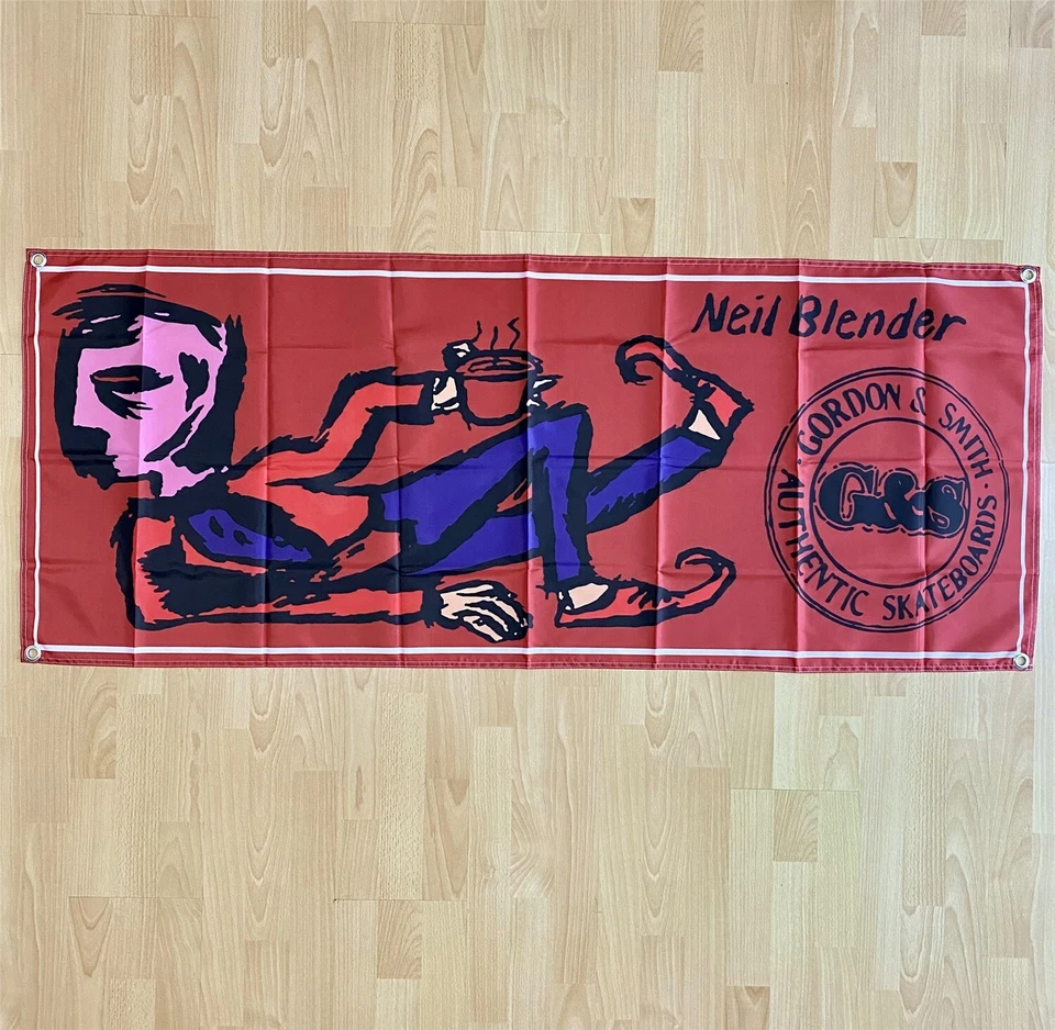 G&S Skateboard Flag Neil Blender Coffee Break Gordon & Smith Banner 2x5ft Poster
