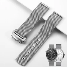 Mens Super Quality Metal Watch Band Strap Milanese Mesh Luxury Bracelet 20mm