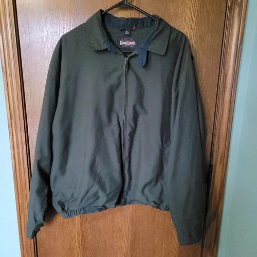 Vintage King Louie Outerwear Men's Jacket Size Large Flannel Lined Full Zip