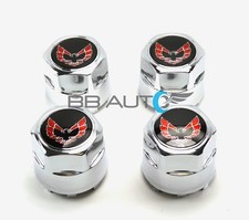 77-81 Firebird Trans Am Snowflake Turbo Aluminum Wheel Center Caps Red Bird New
