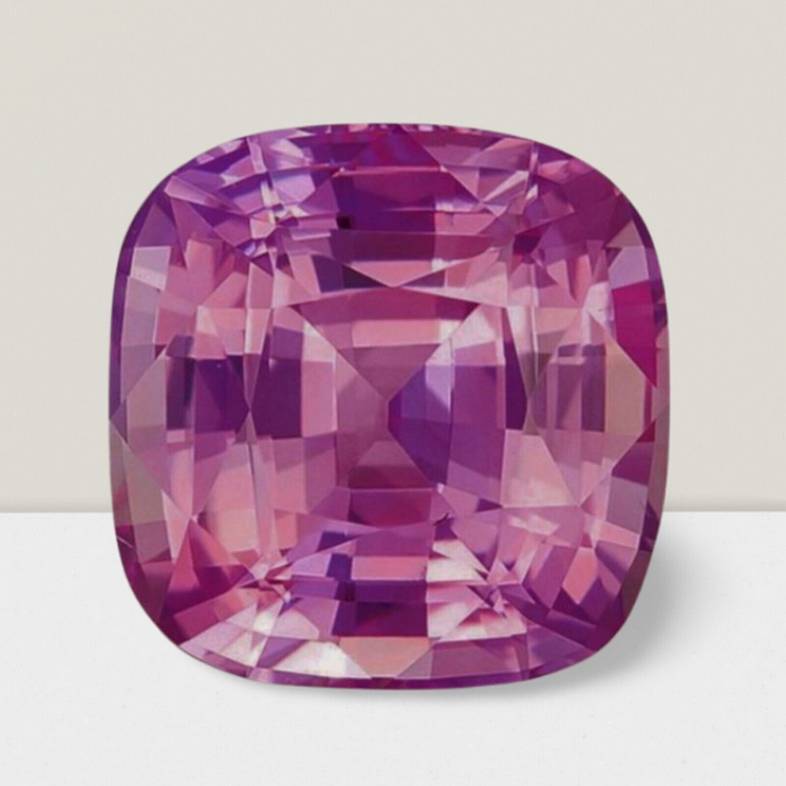Pink Sapphire Cushion Cut 8 Carat 14mm Flawless Loose Gemstone