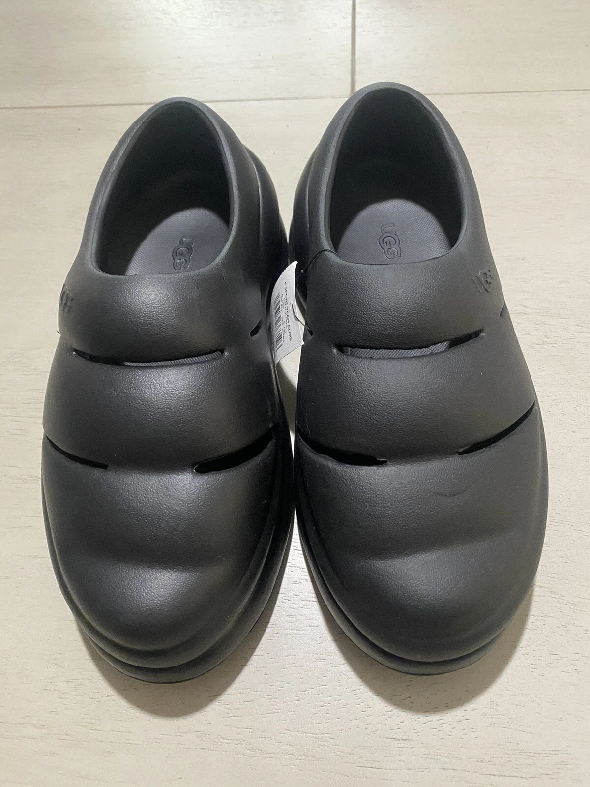 UGG K Sport Yeah Zoccoli Crocs Sandali Donna Taglia 6 Nero NUOVO