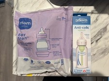 2 Baby Bottles Mam Dr Browns 0 New Sealed Anti Colic