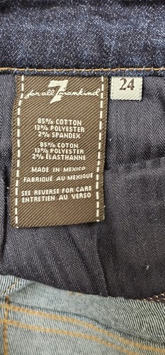 7 for All Mankind Women's A Pocket Jeans Size 24x33 Bootcut Low Rise - Picture 11 of 14