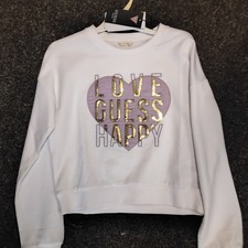 SALE NEW GUESS GIRLS CROPPED STYLE SWEATSHIRT STYLE J49Q02 SIZE 10 YRS 12 YEARS