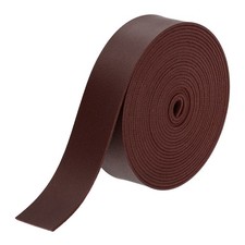 Faux Leather Straps, 1" x 137.8" Leather Strip 2mm Thick, Dark Brown