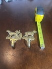 2 Brass Dog Decorative Wall Mounted Hooks — photo 6