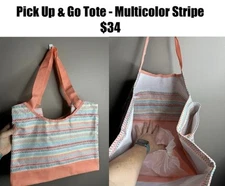 THIRTY ONE Pick Up & Go Tote AM40 Multicolor Stripe