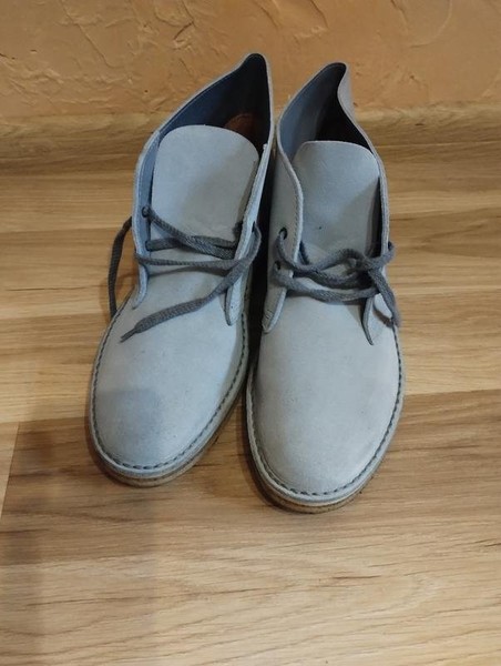 Men Clarks Boots Blue Suede 42 #1QFA