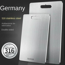 316 Stainless Steel Double Sided Cutting Board Antibacterial Chopping Kneading