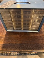 Akro-Mills Metal 24-Drawer Storage Organizer Cabinet Bin With 1,2,3 Compartments