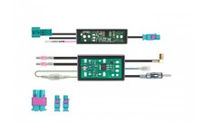 For Audi A1 Sportback 8XA Fakra Antenna Adapter + Amplifier + DAB+ Splitter