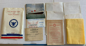Vintage Collection of Travel Ephemera SS United States American Ocean Liner