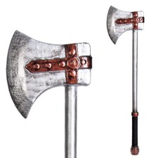 31" Fantasy LARP Foam Viking Filed Axe Latex Video Game Weapon Anime Cosplay