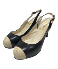 CHANEL Coco Mark Heel Pumps EU35.5 US5 Black