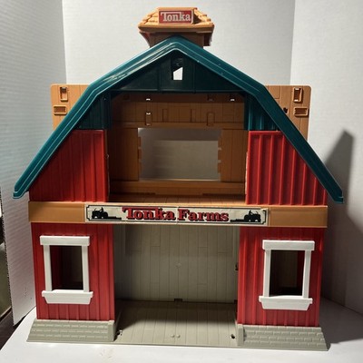 Tonka Farms Barn Playset Folding multi level Toy Tractor Truck Silo Vintage OEM