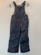 Kids Insulated Snow Bib Overalls - Dark Blue