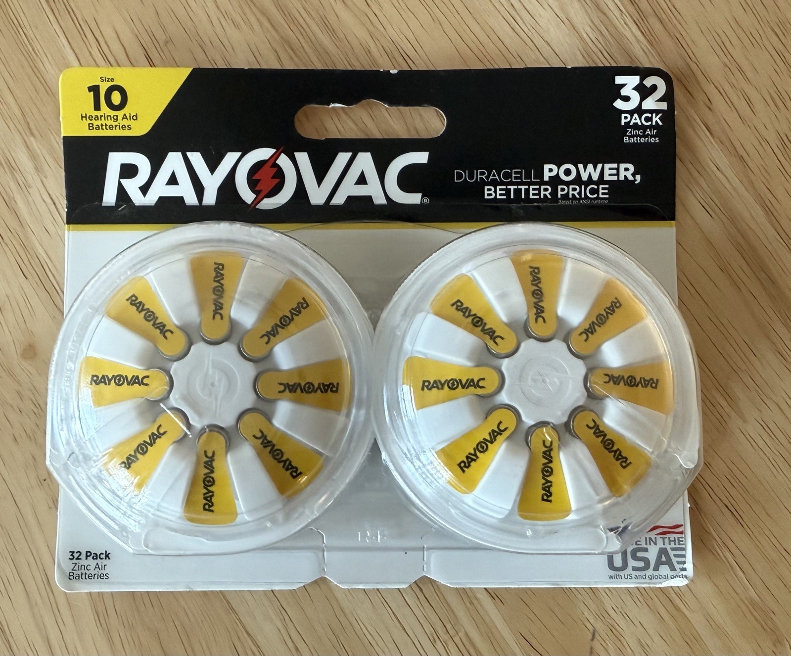 Rayovac Size 10 Hearing Aid Batteries (32 Pack) Batteries - Best By 06/27 New