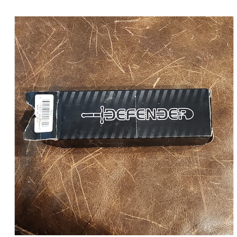 Defender 7672 Pocketknife 3CR13 Steel Combination Clip Point Black Metal Handle