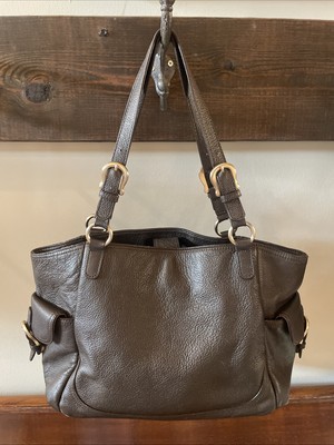 TALBOTS large brown genuine leather tote bag