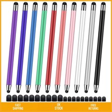 Precision Dual Tip Capacitive Stylus Pens for Touch Screens 10 Pack