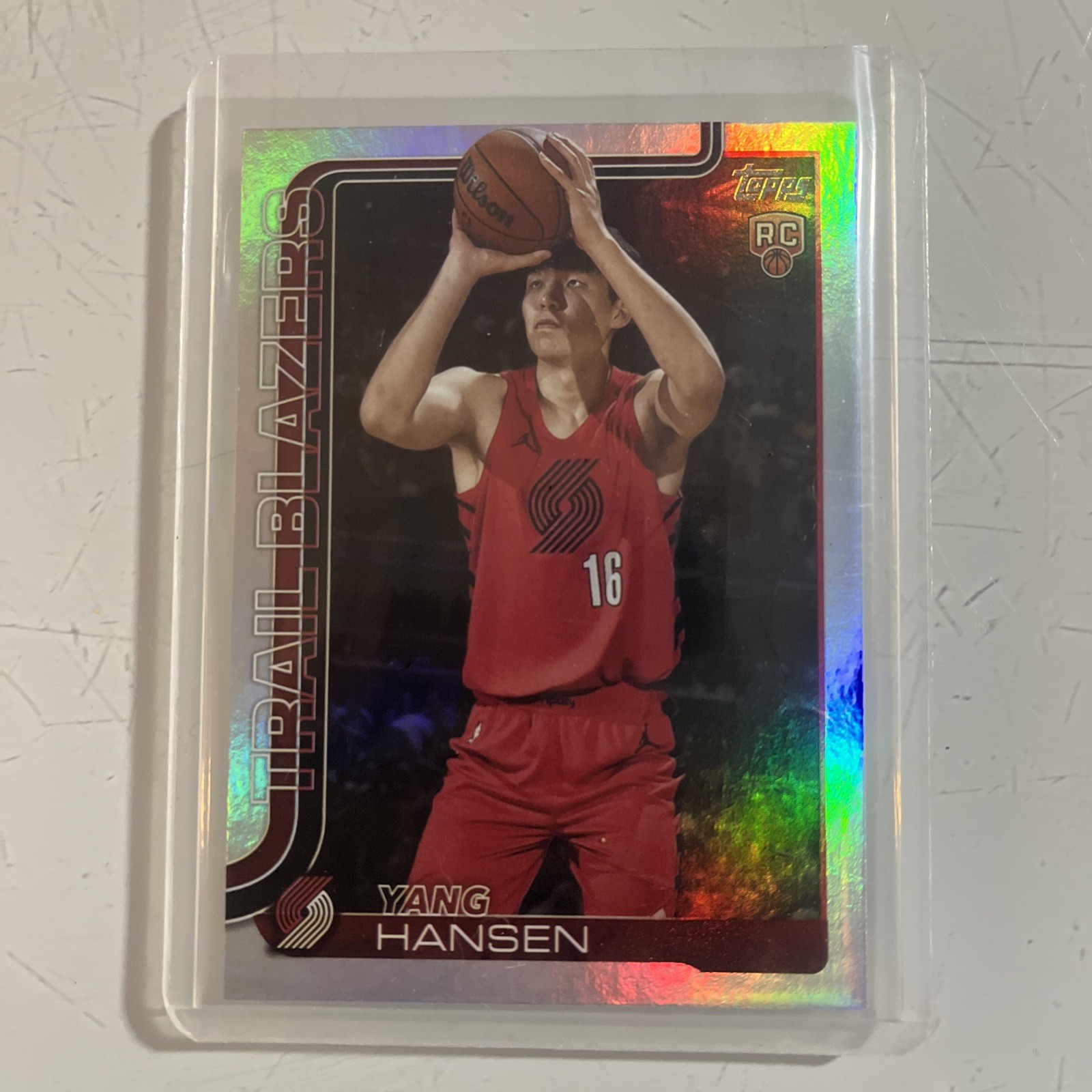 2025-26 Topps - Yang Hansen #216 silver Rainbow Foilboard (RC)