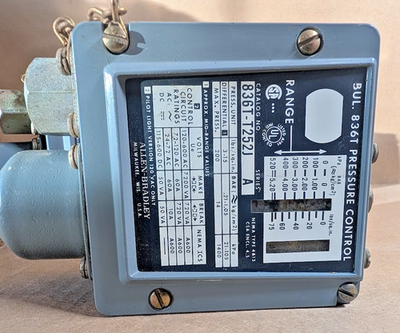 #ad Allen Bradley 836T T252J Industrial Pressure Control Switch 6 75psi NNB $94.00