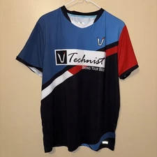 TECHNIST Unisex T-Shirts Badminton Game Wear Top Large Asian Fit Preowned 