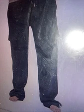 PRO CLUB MENS HEAVYWEIGHT FLEECE CARGO PANTS 👖 Size 2X ,NAVY BLUE