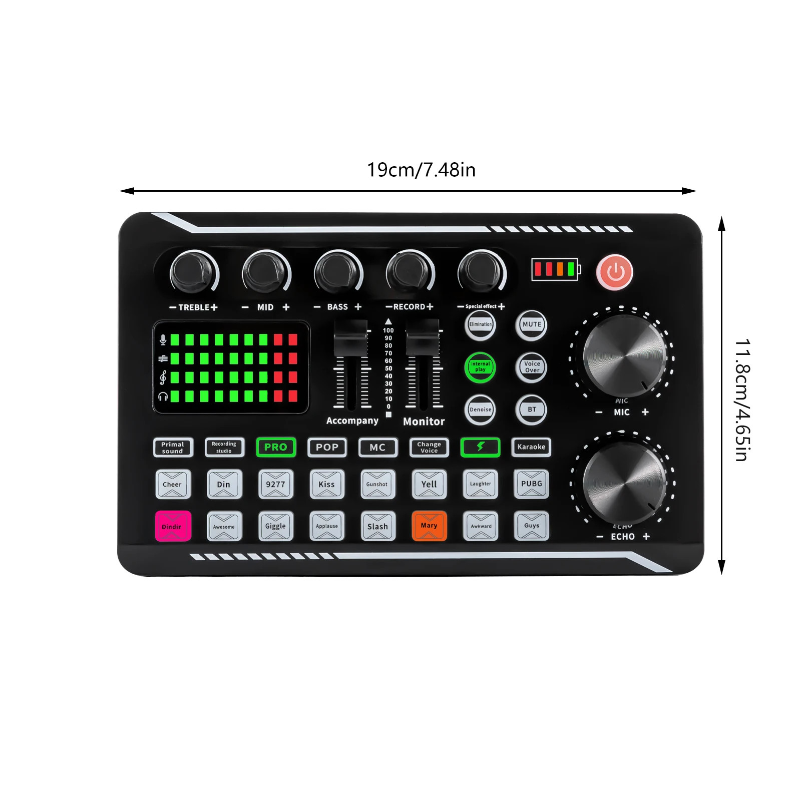 Carte d'effets sonores F998 carte de mixage sonore Bluetooth pour smartphone PC