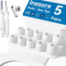 5 Pairs Replacement Ear Tips for Airpods Pro 3 2025 with Portable Storage Box
